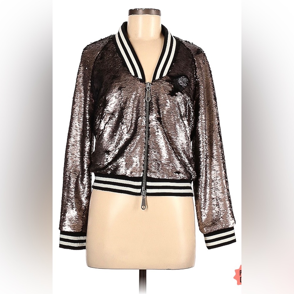 Rebecca Minkoff Sequin Bomber Jacket